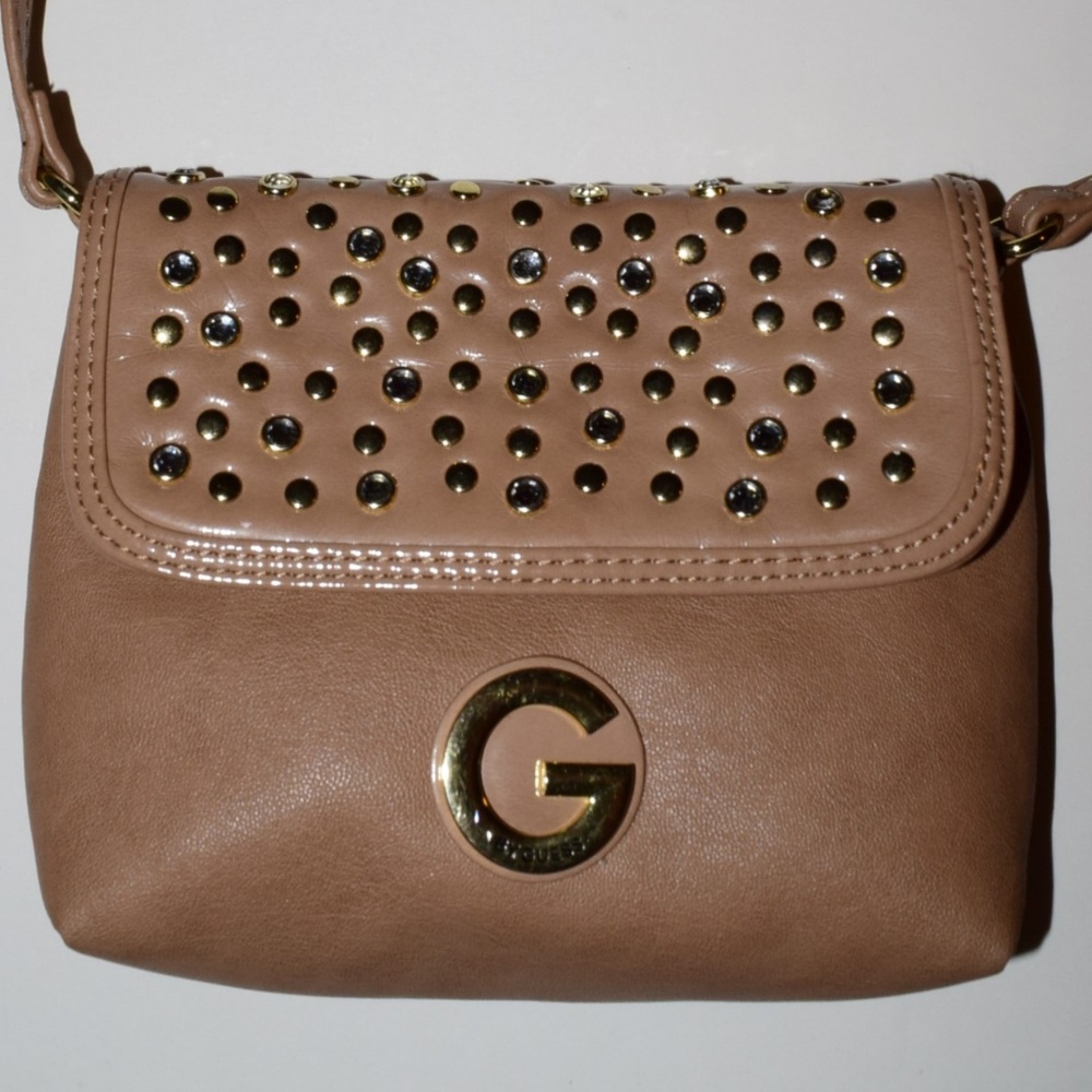 G by Guess Tan Studded Crossbody Bag
